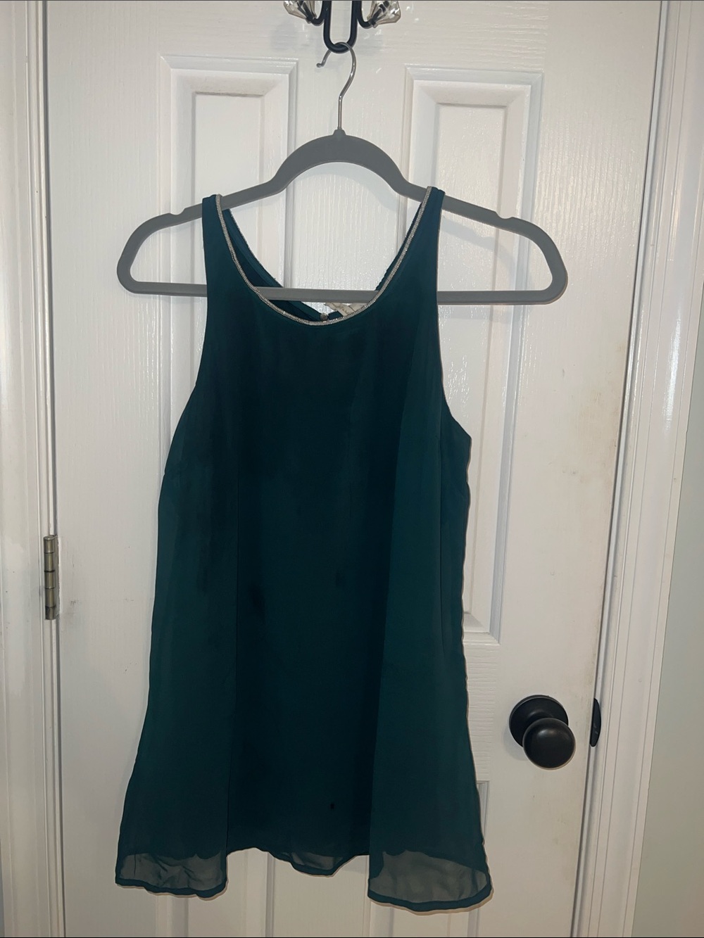 Japna Teal Sleeveless Chiffon Camisole